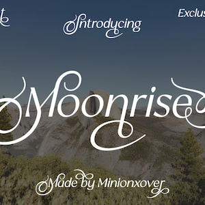 Moonrise Font - Serif Font, Modern Font, Boho Font, Branding Font, Swash Font, Fonts for Cricut, Bohemian Fonts, Cricut Fonts