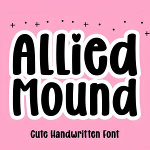 Allied Font - Bubbly Font, Cute Font, Cricut Fonts, Procreate Fonts, Fonts for Cricut, Retro Font, Teacher Fonts, Canva Font
