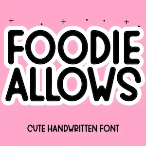 Foodie-lettertype - schattig handgeschreven lettertype, Procreate-lettertype, Cricut-lettertype, lettertypen voor Cricut, lettertypen leraar, lettertype Goodnotes, eigenzinnig lettertype