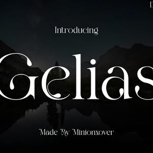 Gelias - Serifenschriftarten, Procreate Schriftarten, Luxus Schriftarten, Moderne Schriftarten, Stilvolle Schriftarten, Mode Schriftarten, Handwerkliche Schriftarten, Logo Schriftarten, Elegante Schriftart