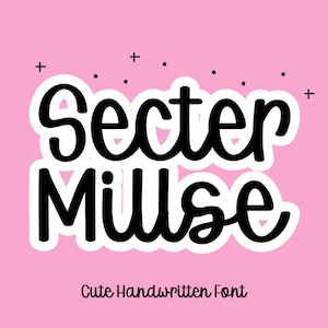 Secter Font - Handwritten Script Font, Cricut Fonts, Procreate Font, Fonts for Cricut, Cursive Font, Cute Fonts