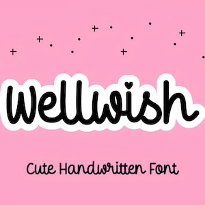 Fuente Wellwish: fuente manuscrita, fuentes Cricut, fuente Procreate, fuente cursiva, fuentes para Cricut, fuente con movimiento, fuente bonita