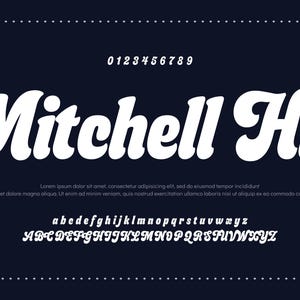 Mitchell Hit - Retro Serif Font, Elegant Font, Canva Font, Modern Font, Boho Font, Logo Font, Groovy Font, Silhouette Font