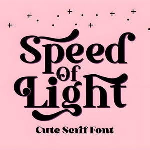 Speed Of Light Font - Serif Font, Modern Font, Cricut Font, Procreate Fonts, Modern Serif, Fonts for Cricut, Logo Font, Classy Font