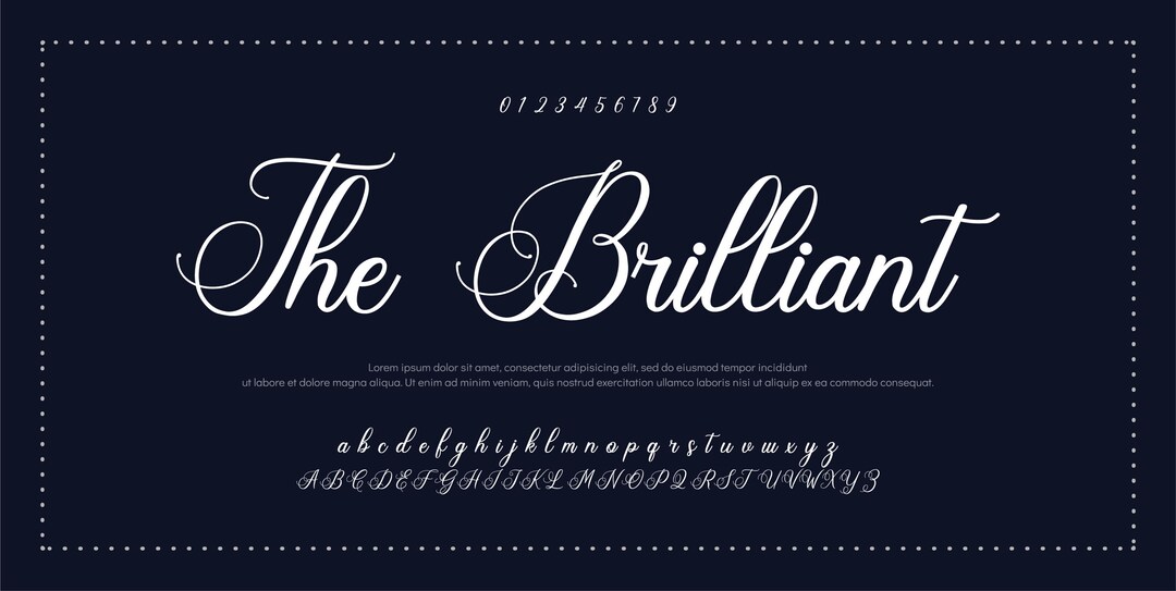 Lining Royal Script The Brilliant - Classic Script, Luxury Font, Beautiful Font, Pretty ...