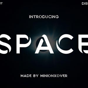 SPACE - Creative Outline Double line monogram alphabet and tech fonts. Lines font regular uppercase and lowercase.
