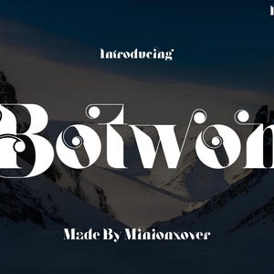 Botwon - Serifenschrift, moderne Schriftarten, Fashion-Schriftarten, Logo-Schriftarten, elegante Schriftart, Procreate-Schriftarten, handgemachte Schriftarten, Milenial-Schriftart, stilvolle Schriftarten