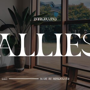 ALLIES Font - Modern Serif Font, Branding Font, Logo Font, Ligature Font, Fonts for Cricut, Stylish Fonts, Cricut Fonts, Cursive Font