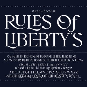 Regras da Liberdade Moderna Elegante Serif Fonte, fonte boho, fonte canva, fonte procreate, fonte cricut, fonte de logotipo, fonte de marca, fonte elegante