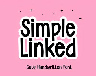 Simple Font - Cute Font, Cricut Fonts, Handwritten Font, Fonts for Cricut, Procreate Font, Quirky Font, Fonts for Crafters