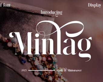 Minlag Font - Serif Font, Modern Font, Stylish Font, Classy Fonts, Logo Font, Cricut Fonts, Branding, Editorial Font, Vintage