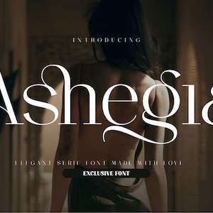 Ashegia - police Serif élégante et moderne, police boho, police moderne, police canva, police procreate, police cricut, police de logo, police de marque, police élégante