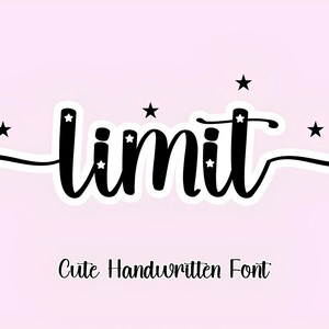Limit Font - Handwritten Script Font, Cricut Fonts, Procreate Font, Cursive Font, Fonts for Cricut, Cute Fonts, Fonts for Cricut