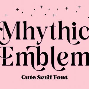 Mhythic Emblem Font - Serif Font, Modern Font, Cricut Font, Retro Font, Procreate Fonts, Modern Serif, Fonts for Cricut, Fonts for Logos
