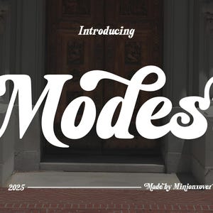 Modest - Retro Serif Font, Elegant Font, Canva Font, Modern Font, Boho Font, Logo Font, Groovy Font, Silhouette Font