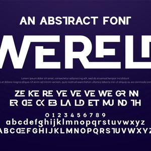 Design Modern abstract digital alphabet font. Minimal technology typography, Creative urban sport fashion futuristic font and with numbers.