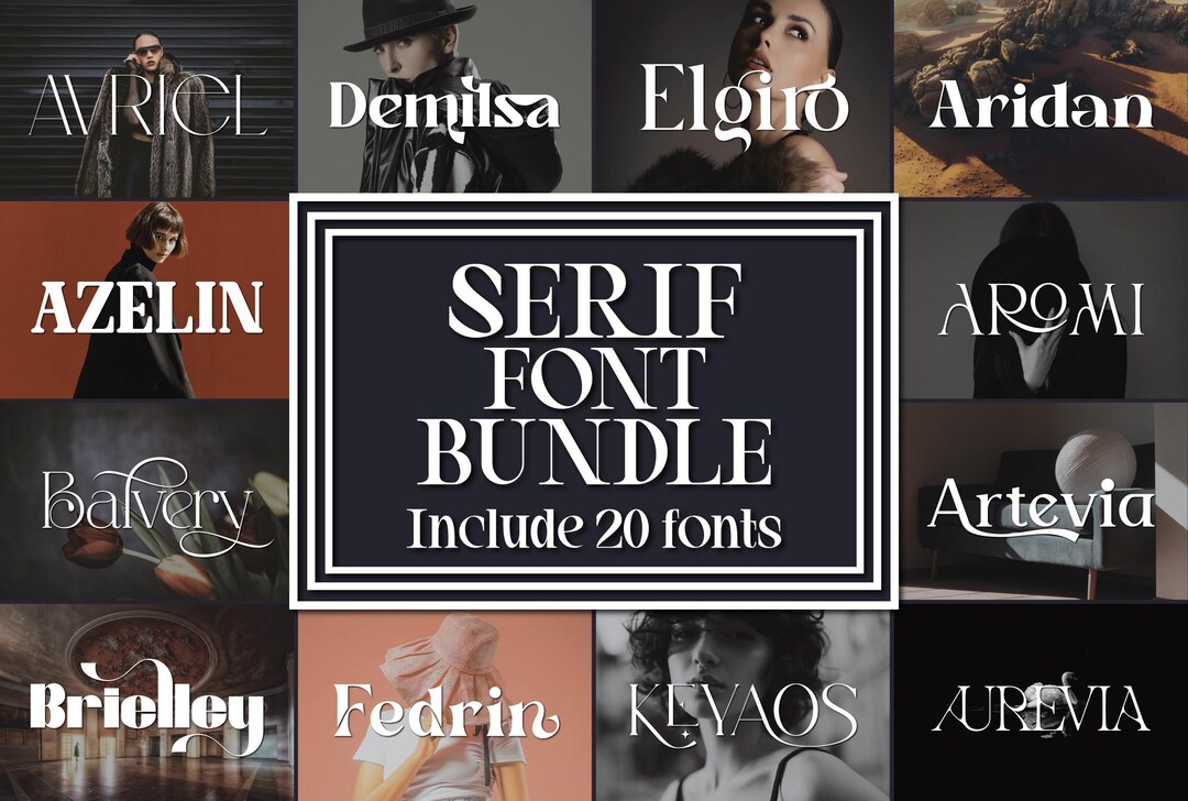Modern Serif Font Bundle, Logo Fonts, Wedding Fonts, Luxe Fonts ...