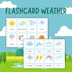 Cartes météo éclair pour la maternelle – Apprentissage amusant et éducatif à imprimer
