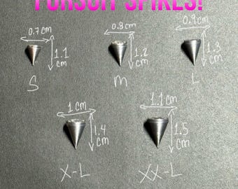 Fursuit Piercing Spikes for Ears and Tongues / Snake Bites