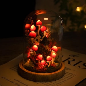 Red Mushroom Lamp - Perfect Birthday and Valentine's Gift for Her