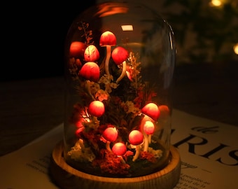 Red Mushroom Lamp - Perfect Birthday and Valentine's Gift for Her