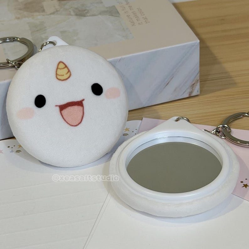Mirror Back Keychains ORV Biyoo Plush Mirror Keychain - Etsy