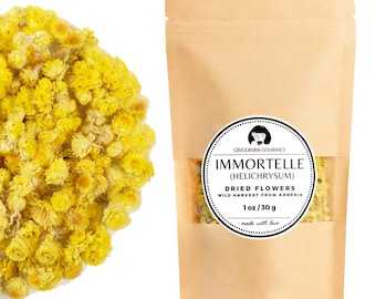Immortelle (Helichrysum Pallasii) 1 OZ (30g) Loose Herbal Tea | Wild-Harvested from the Mountains of Armenia | Natural Detox