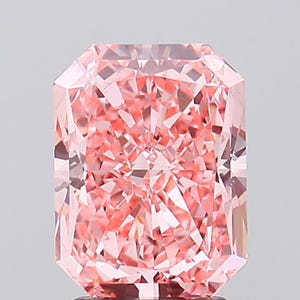 2.88 CT Vivid Pink Radiant Cut Lab Grown Diamond | VS1 Clarity Loose Stone for Ring, Pendant, or Custom Jewelry.