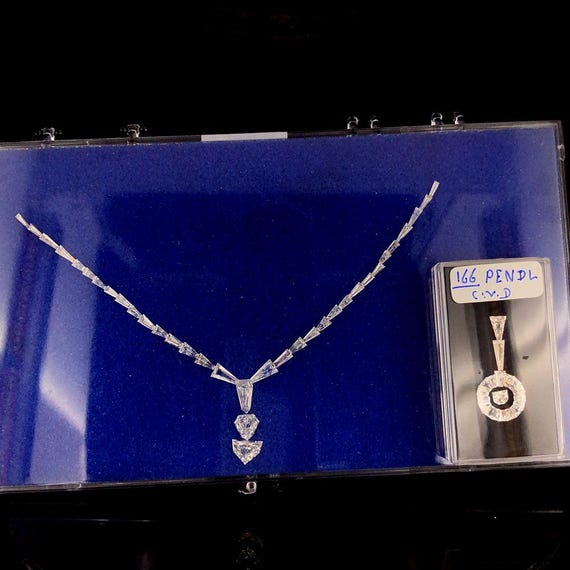 Loose Lab Grown Diamonds Layout for Necklace Pendant Trapezoid