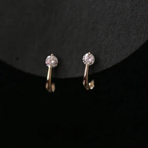 Round Cut Lab Grown Diamond Earrings for Women & Girls – 14K Solid Gold or Silver Studs, Elegant Jewelry Gift for Her - Moissanite Earrings.