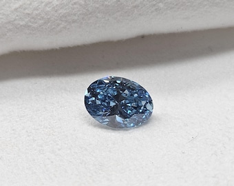 Vivid Blue 2.04 CT Oval Lab Grown Diamond Loose Stone, VS-SI Clarity, Uncertified, Created Diamond for Ring, Pendant, Jewelry Making.