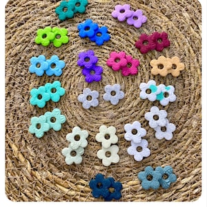 Polymer clay flower tassels for interchangeable stainless steel hoop earrings for women