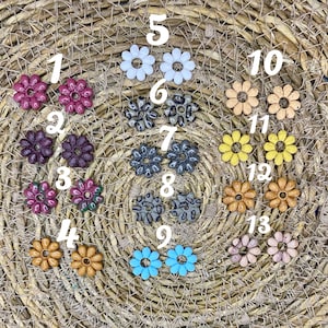 Polymer clay flower tassels for interchangeable stainless steel hoop earrings for women