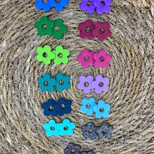 Polymer clay flower tassels for interchangeable stainless steel hoop earrings for women