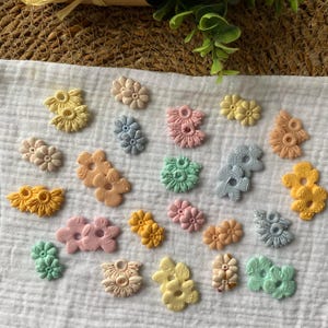 Polymer clay flower tassels for interchangeable stainless steel hoop earrings for women