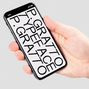 P.GRATTO Font Svizzero / Typeface Minimalista per Logo e Grafica Digitale
