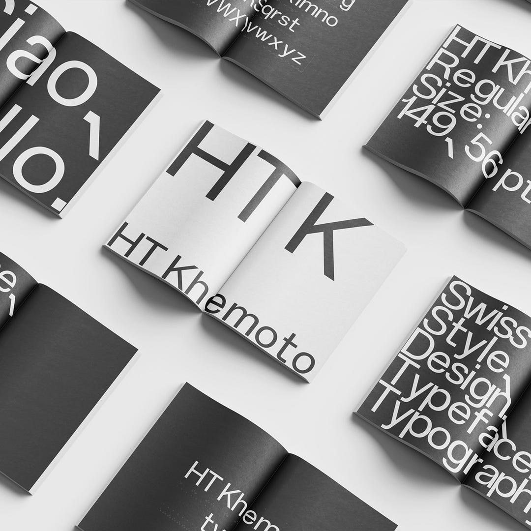 Ht Font HT KHEMOTO - Minimalist Swiss Typeface Font for Logo and Digital ...