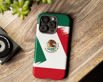 Mexican Flag Phone Case | Protective Dual-Layer Design, Mexico Crest Emblem