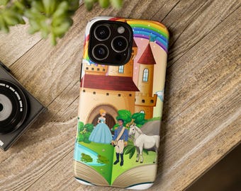 Fairytale Castle Phone Case | Enchanted Storybook, Rainbow, Princess Prince Design