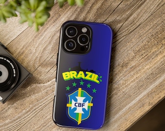 Brazil CBF Crest Soccer Phone Case | Impact-Resistant iPhone Cover
