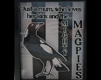 Caja de sombras de papel 3D hecha a mano: regalos de la AFL, regalos para el Día de la Madre.