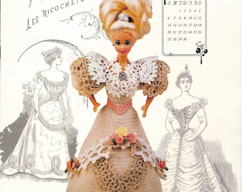 Annie's Calendar Bed Doll Society-1994 Collection-Miss November 1994-Crochet Dress Pattern-Gibson Girls Collection-New-7 Pages