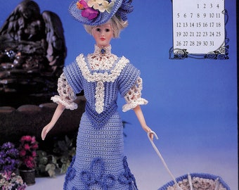 Annie's Calendar Bed Doll Society-1996 Collection-Miss May 1996-Crochet Dress Pattern-Edwardian Lady Collection-New-7 Pages