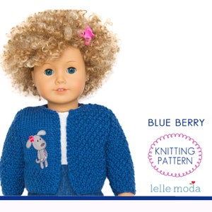 Padrão de roupas de boneca, padrão de roupas de boneca de 18 polegadas, cardigan para bonecas de menina de 18 polegadas, padrão de boneca, padrão fácil - Download instantâneo em PDF