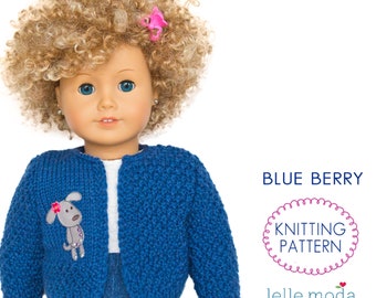 18 Inch Doll Clothes Knitting Pattern: Easy Cardigan (PDF Download)