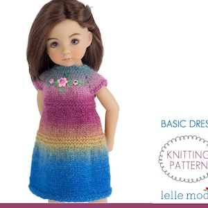 Little Darling Doll Dress Knitting Pattern: Basic A-Line (PDF Pattern)