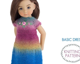 Little Darling Doll Dress Knitting Pattern: Basic A-Line (PDF Pattern)