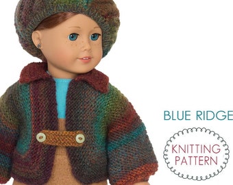 18 Inch Doll Clothes Knitting Pattern: Jacket & Beret (PDF file)