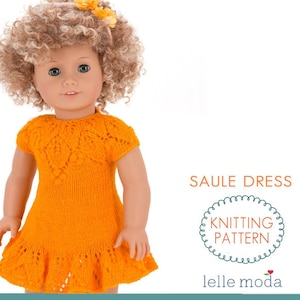 18 zoll Puppenstrickmuster, passt Polular 18 Zoll Mädchen-Puppen, 18 Zoll Puppenkleidung Schnittmuster, Puppenkleid Schnittmuster Saule