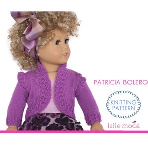 Padrão de tricô para roupas de boneca, Padrão de tricô Patricia para bonecas de menina de 18 polegadas, Padrão de roupas de boneca de 18 polegadas, Download instantâneo